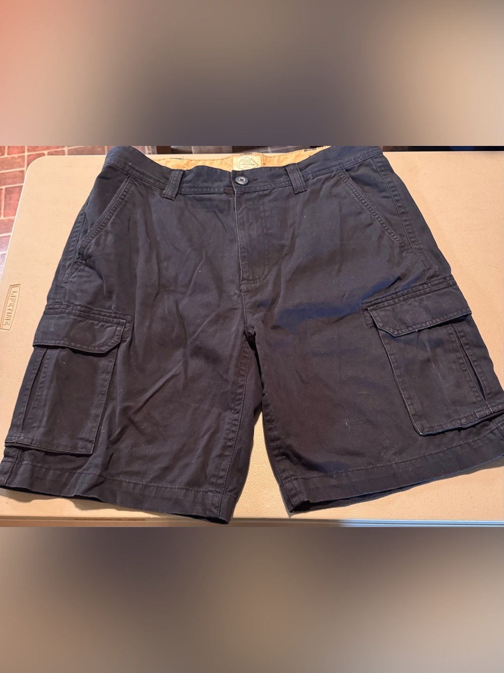 St. John's Bay Men's Black Cargo Shorts Size 36